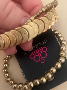 Paparazzi festival gold witchy stretch bracelets